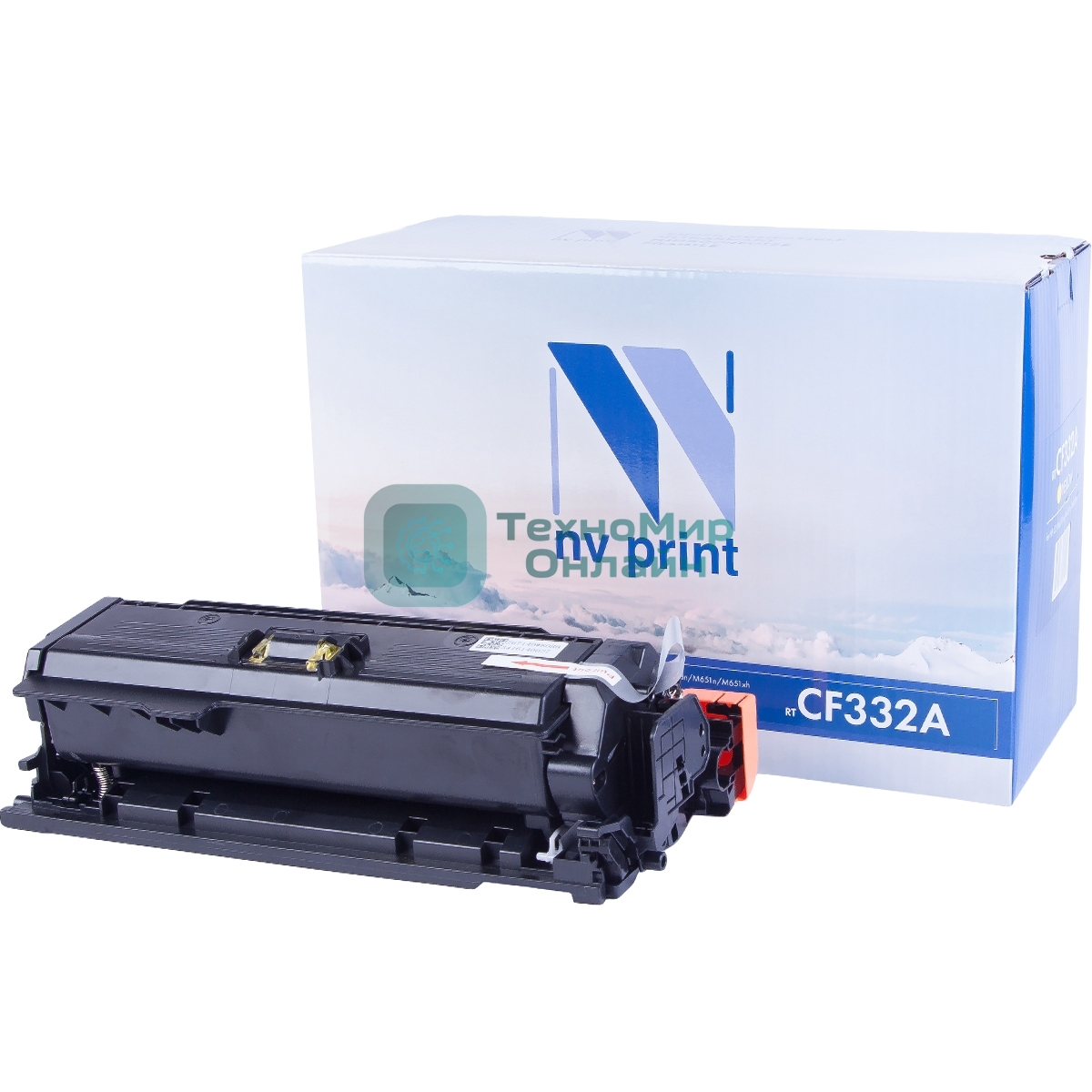 Картридж NVPrint совместимый HP CF332A желтый для LaserJet Color M651dn/M651n/M651xh (15000k)