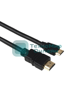 Кабель Exegate HDMI to miniHDMI (19M -19M) 1м, ver1.4, позолоченные контакты