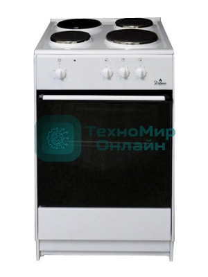 Плита электрическая Darina S EM 341 404 W белый/черный, конфорок 4 шт, духовка 50 л, 50 см x 85 см x 56 см