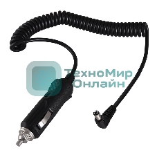 Автозарядка с индикатором Rexant (разъем 1.4х3.4) (АЗУ) шнур спираль 1.5 м