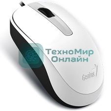 Мышь проводная Genius DX-120 белый, 1000 dpi, USB, кнопки - 3