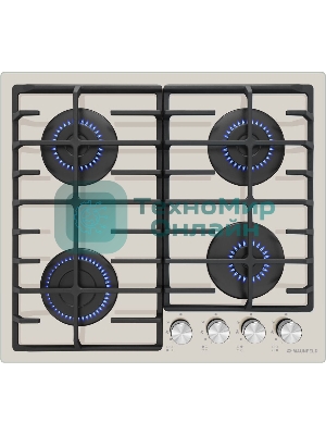 Газовая варочная панель Maunfeld EGHG.64.6CBG/G, 4 конфорки, закаленное стекло, бежевый