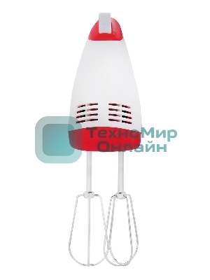 Миксер ручной Starwind SHM-251 250 Вт, белый/коралловый