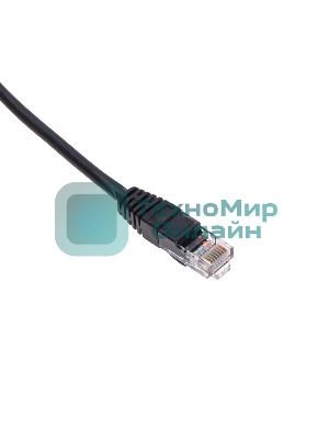 Патч-корд U/UTP Rexant cat.5e, RJ45-RJ45, 26AWG, ZH нг(А)-HF, черный, 0,3 м