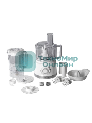 Кухонный комбайн Galaxy Line GL 2309, белый, пластик. чаша 1,5 л, 1000 Вт, 2 скорости и импульс. режим