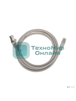 Патч-корд F/UTP Rexant cat.6, RJ45-RJ45, экранированный, 26AWG, LSZH, серый, 2 м