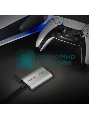 Внешний SSD ADATA SD810, 2TB, USB 3.2 Gen 2x2 Type-C, R/W 2000/2000, серебристый