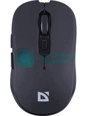 Мышь беспроводная Defender Gassa MM-105 черный, 1600 dpi, радиоканал, USB, кнопки - 6