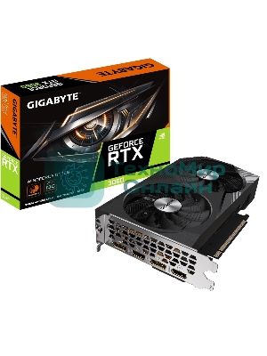 Видеокарта Gigabyte GV-N3060WF2OC-12GD (V2.0) PCIE16 12288Mb 192 GDDR6 1792/15000 HDMIx2 DPx2 HDCP Ret