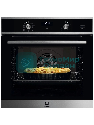 Встраиваемый духовой шкаф Electrolux EOD5F71X с паром, 60 см, каталитическая очистка, 72 л, 8 режимов, нержавеющая сталь,направляющие проволочные + телескопические (1 уровень)