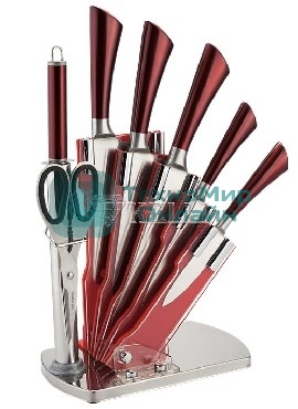 Набор ножей Kelli KL-2084 8 пр.(8 ПРЕДМЕТОВ: 1.Топорик кухонный 7