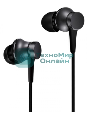 Проводные наушники Xiaomi Mi In-Ear Headphones Basic черный, внутриканальные, Jack 3.5 мм