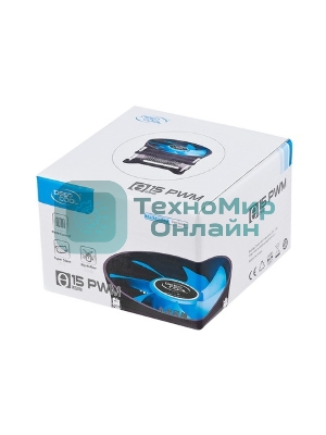 Кулер для процессора DEEPCOOL THETA 15 PWM черный/синий, 100 мм, алюминий, 2800 об/мин, 36 дБ, 4 pin, 95 Вт, 46 мм