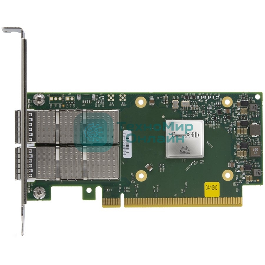 Сетевая карта MELLANOX ConnectX-6 Dx EN adapter card, 100GbE, Dual-port QSFP56, PCIe 4.0 x16, No Crypto, Tall Bracket