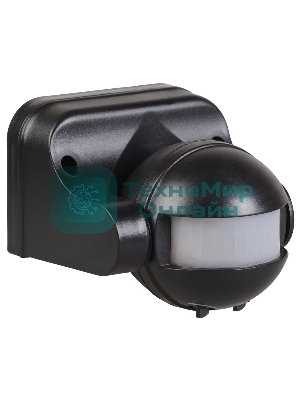 Детектор движения ДД 009 1100Вт угол обз. 180град. дальн. 12м IP44 черный IEK LDD10-009-1100-002