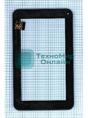 Сенсорное стекло (тачскрин) Irbis TZ01 TZ02. черное с рамкой