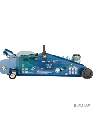 Домкрат Stels 51132 гидравлический подкатной с фиксатором 2.5 т safety pin 140-385 мм в кейсе