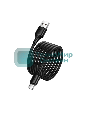 Кабель USB2.0 Hoco AM/Type-C, 3А, X120, 1м, черный, коробка
