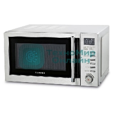 Микроволновая печь Starwind SMW5220 серебристый, 20 л, 700 Вт, переключатели - кнопки, поворотный механизм