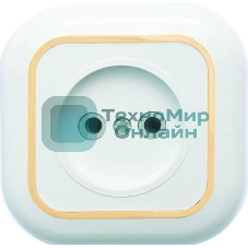 Розетка Кунцево-Электро 1-м СП Валентина 10А IP20 РС10-153 бел./зол.