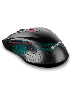 Мышь беспроводная SVEN RX-450W черный, 3200 dpi, радиоканал, USB, кнопки - 6