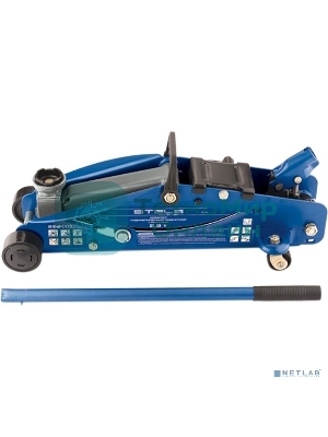 Домкрат Stels 51132 гидравлический подкатной с фиксатором 2.5 т safety pin 140-385 мм в кейсе