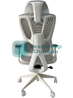 Кресло Cactus CS-CHR-MC02GY серый, сетка, подголовник