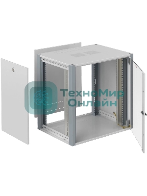 Шкаф коммутационный Sysmatrix (WP 6315.710) настенный 15U 600x350мм пер.дв.стекл 2 бок.пан. 60кг серый IP20