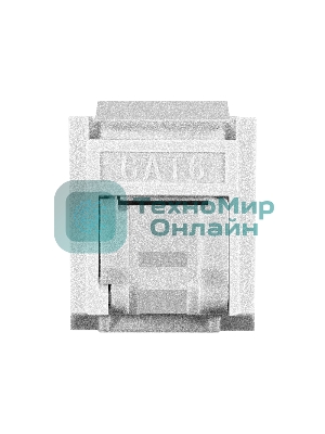 Модуль-вставка Keystone Jack RJ-45 ExeGate KJ-8P8C-U-C6-180SH-Dual (Кат.6, неэкранированная, 180 градусов, со шторками, IDC Krone/110)