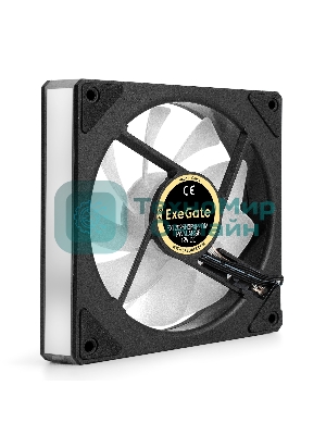 Вентилятор с подсветкой ExeGate EX12025H3P4PPRM-PWM.ARGb (120x120x25, ARGb, Hydraulic bearing (гидродинамический), 4pin + 3pin, 600-1800RPM, 26dBA)