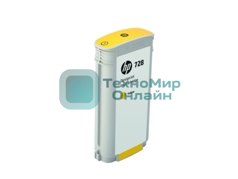 Картридж струйный HP 728 с желтыми чернилами для принтеров Designjet, 130 мл