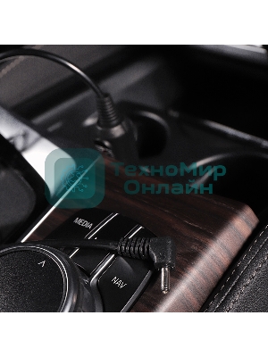 Автозарядка с индикатором Rexant (разъем 1.4х3.4) (АЗУ) шнур спираль 1.5 м