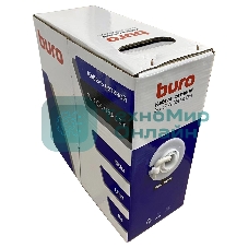 Кабель сетевой Buro BU-CCA-050-100m UTP 4 пары cat5E solid 0.51мм CCA 100м серый