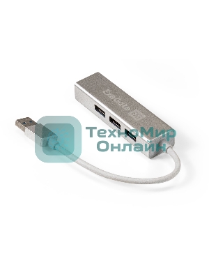 USB-концентратор ExeGate DUB-4 (кабель-адаптер USB3.0 --> 4xUSB3.0, Plug&Play, серебристый)
