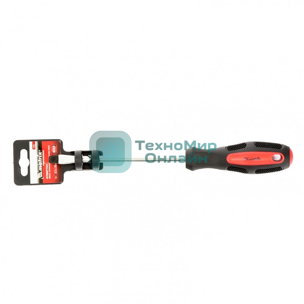 Отвертка Matrix Anti-Slip, SL8,0 х 150 мм, CrV, двухкомп. рукоятка