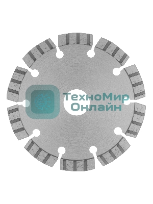 Диск алмазный Gross ф125х22,2 мм, лазерная приварка турбо-сегментов, сухое резание