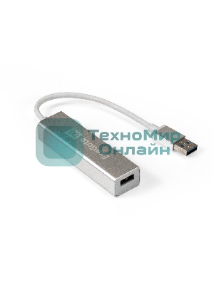 USB-концентратор ExeGate DUB-4 (кабель-адаптер USB3.0 --> 4xUSB3.0, Plug&Play, серебристый)