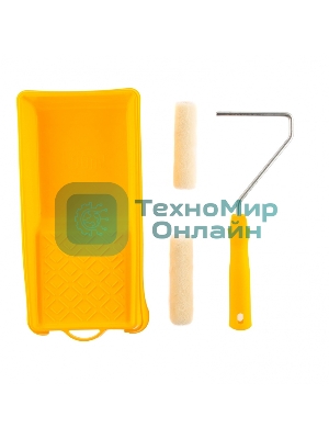 Малярный набор Сибртех для работ с лаками: кювета 150 мм х 290 мм и мини-валик 110 мм