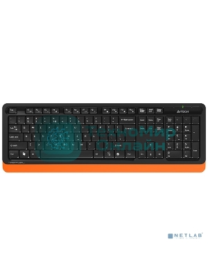 Комплект клавиатура+мышь A4Tech FStyler FG1010 беспроводной, USB, 2000 DPI, чёрный/оранжевый