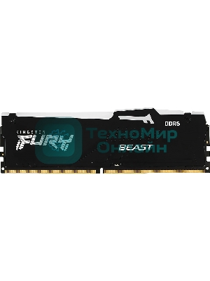 Оперативная память Kingston Fury Beast, DDR5, 64Gb (2x32GB), 5600MHz, CL36, DIMM, радиатор, RGb, черный