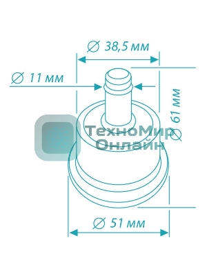 Набор заглушек для кресел Бюрократ FootSet35 черный для паркета/ламината