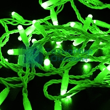 Гирлянда Neon-night Нить 10м, с эффектом мерцания, белый ПВХ, 24В, зеленый