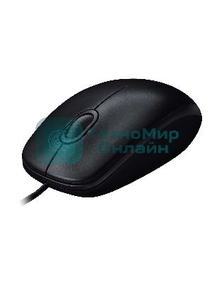 Мышь проводная Logitech M100/100R DARK/GREY (темно-серая/черная), 1000 dpi, USB, кнопки - 3