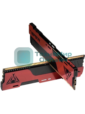 Оперативная память Patriot Viper Elite II, DDR4, 64GB (2x32 GB), 3600 MHz, CL20, DIMM, радиатор, красный/черный