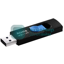 Флешка USB ADATA UV320 (AUV320-32G-RBKBL), 32Gb, USB 3.2 Gen 1, R/W 100/30, черный/голубой