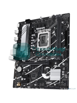 Материнская плата ASUS PRIME B760M-R D4, LGA 1700, Intel B760, 2xDDR4, 4xSATA, 2xM.2, 1xPCIe 4.0 x16, 1xPCIe x1, 1xHDMI, 1x 2.5Gb LAN, 4xUSB-A 2.0, 4xUSB-A 3.2 Gen 1, 3x3.5 мм, 7.1, mATX
