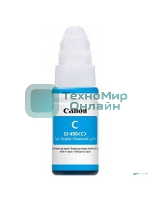 Чернила Canon GI-490C 0664C001 голубой (70 мл) для Canon Pixma G1400/2400/3400