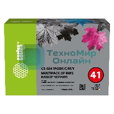 Чернила Cactus CS-GI41PGbK/C/M/Y голубой/пурпурный/желтый/черный350мл для Canon PIXMA G1420/G2420/G2460/G3420/G3460