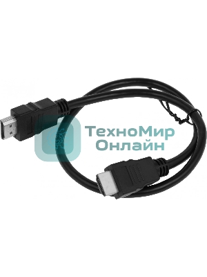 Кабель соединительный аудио-видео Premier 5-813 HDMI (m)/HDMI (m) 0.5м. феррит.кольца черный (5-813 0.5)