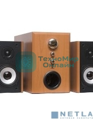 Колонки Dialog W-3000 Cherry 2.1, 60W RMS, 2 колонки+сабвуфер, дерево